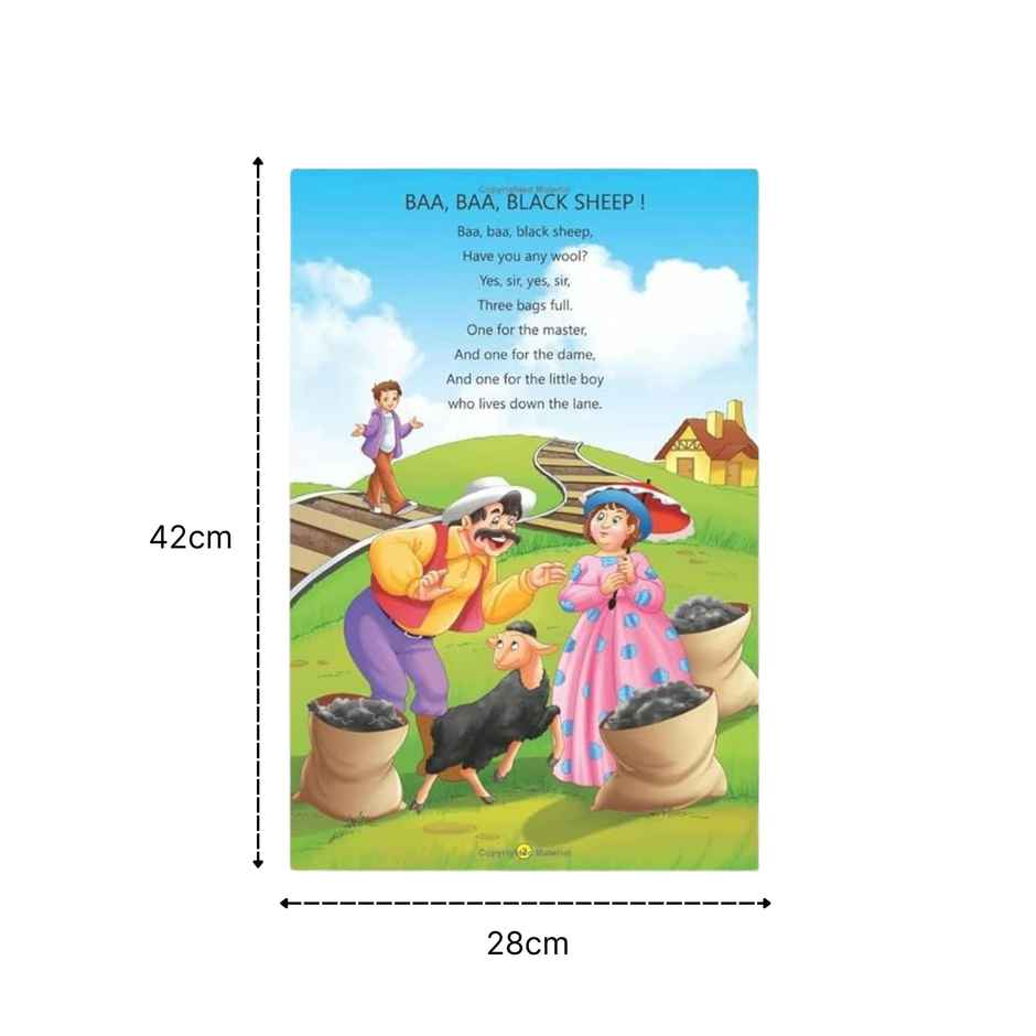 Nursery Rhymes Jumbo Picture Book - A3 Size Book with 31 Rhymes for Early Learners