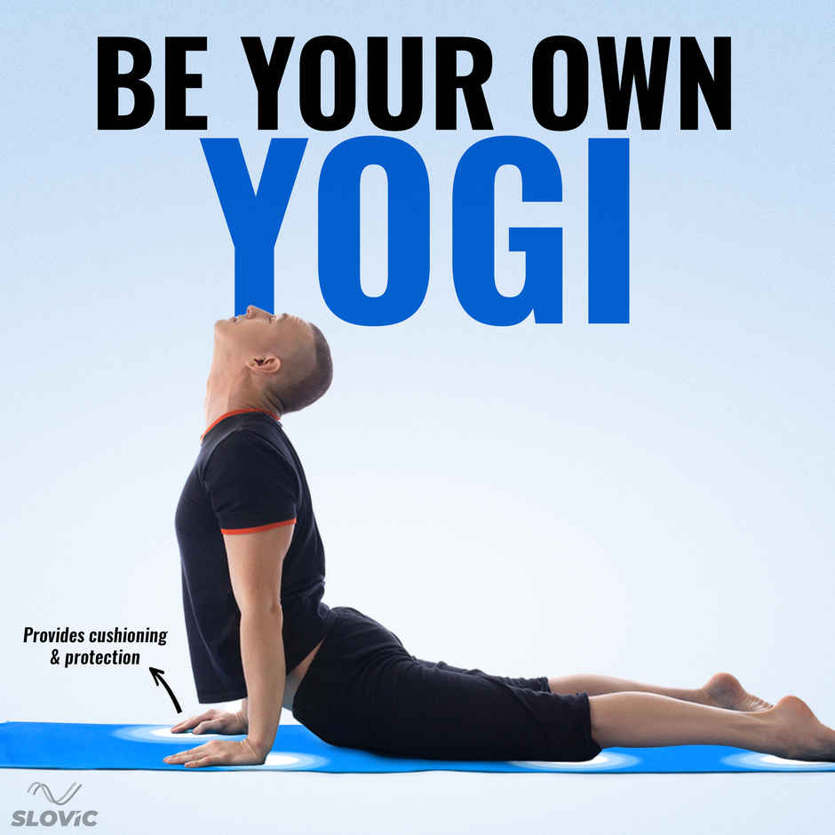 Slovic Yoga Mat EVA 4mm with Strap - Lightweight, Non-Slip Exercise & Fitness Mat for Home & Gym