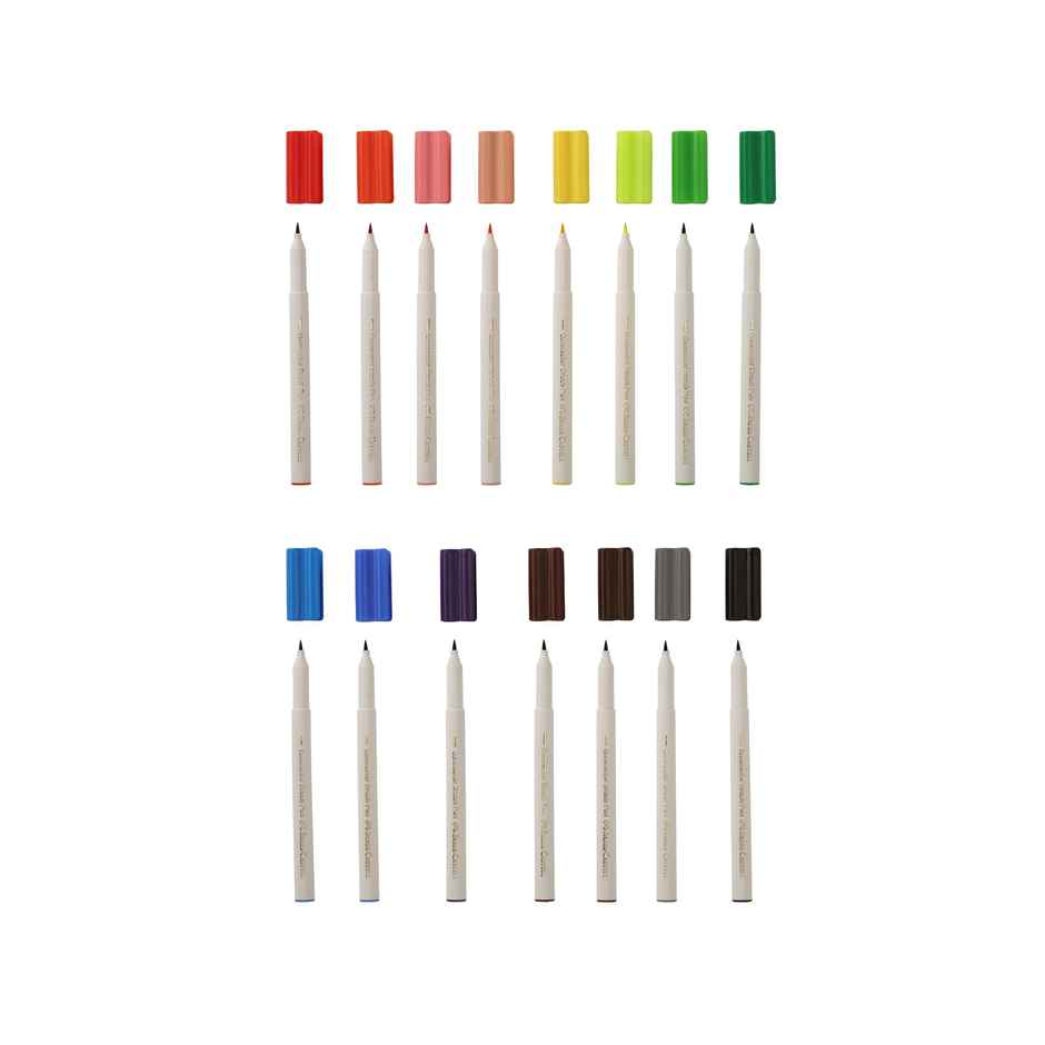 Faber-Castell Connector Brush Pens Assorted Pack Of 15