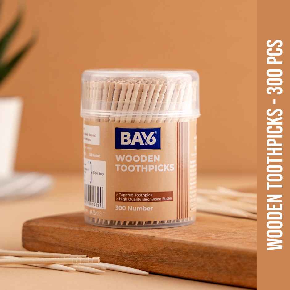 BAY6 Wooden Toothpick, 300 Pcs