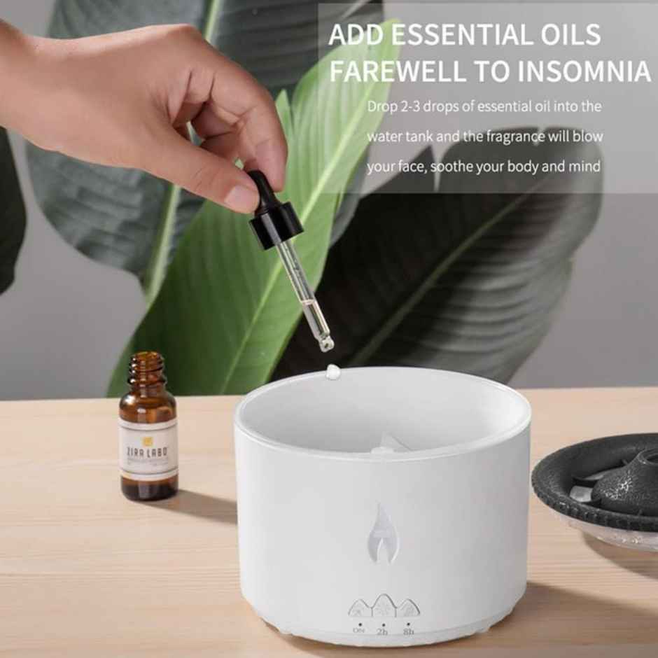 Desidiya Volcano Flame Aroma Diffuser, Portable Humidifier With Auto Shut-Off