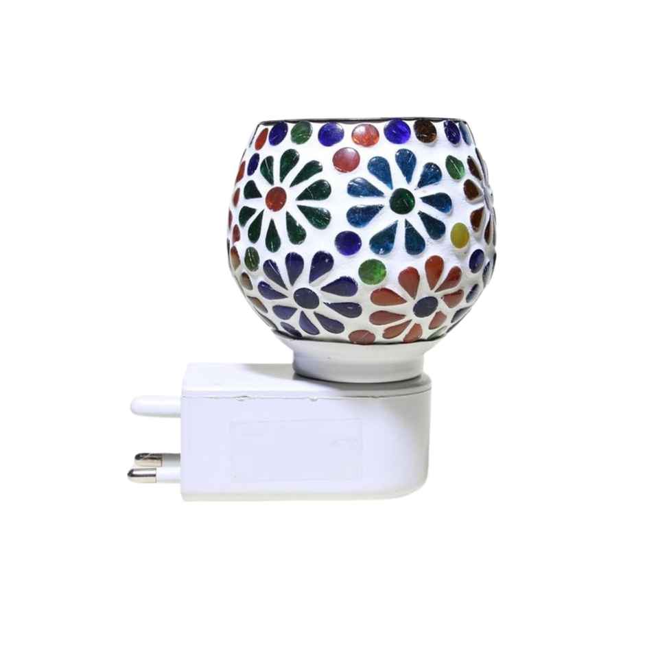 DesiDiya 2W Ceramic Camphor Diffuser Set with Night Lamp - Multicolour