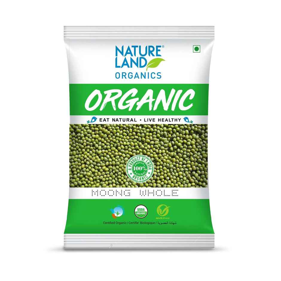Natureland Organics Green Moong Dal Whole