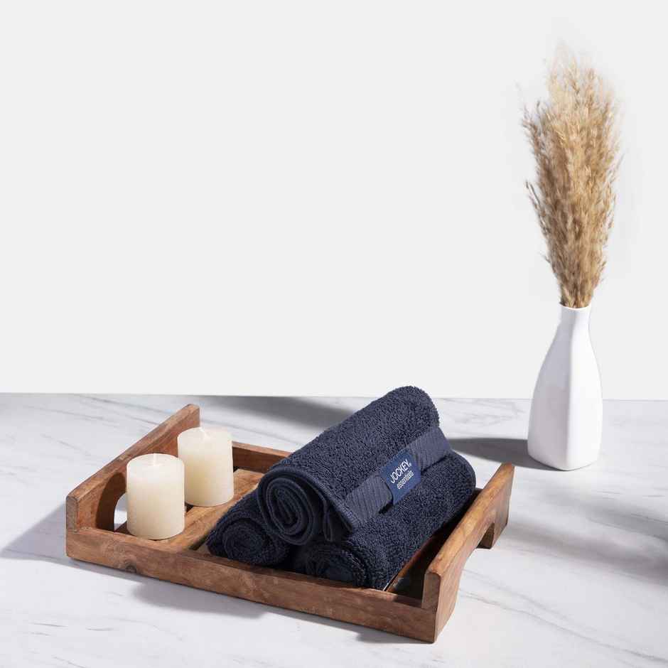 Jockey T301 Men's Cotton Terry Ultrasoft and Durable Solid Face Towel | Pack of 3