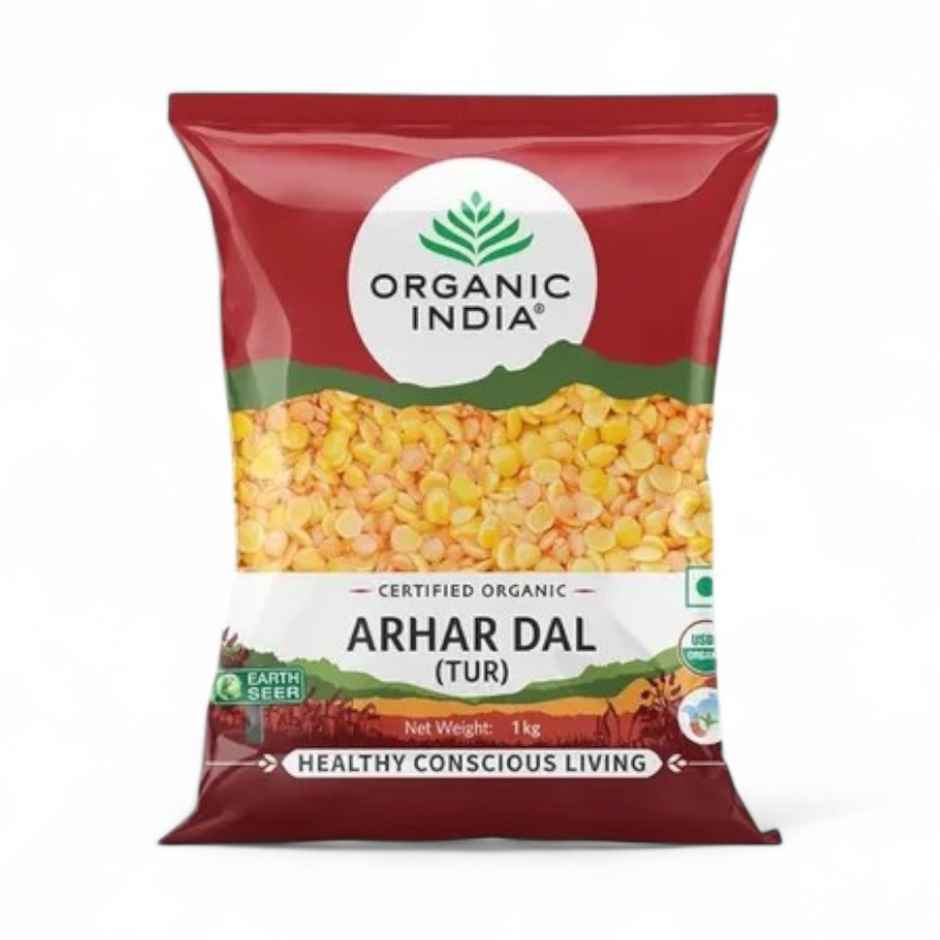A TATA Product - Organic India Arhar Dal (Tur Dal), Hygienically Packed, Rich in Protein and Fiber