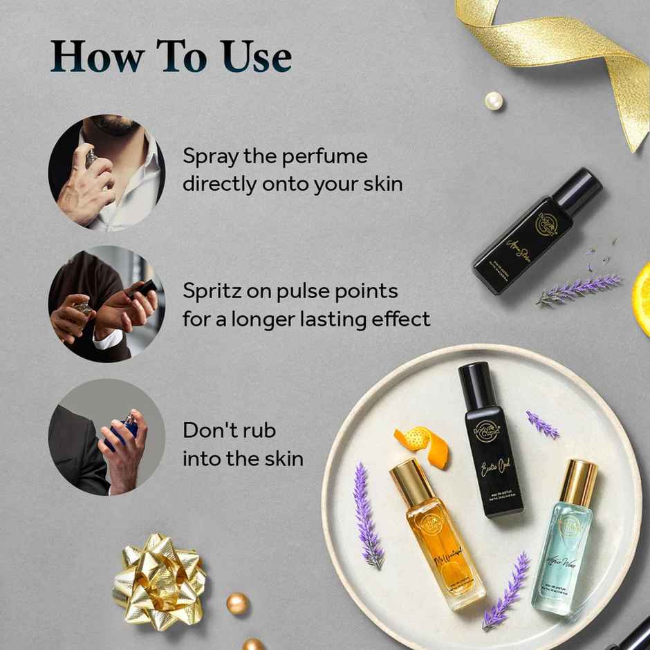 Body Cupid Luxury Perfume Gift Set for Men Long Lasting Fragrances - Pack of 4