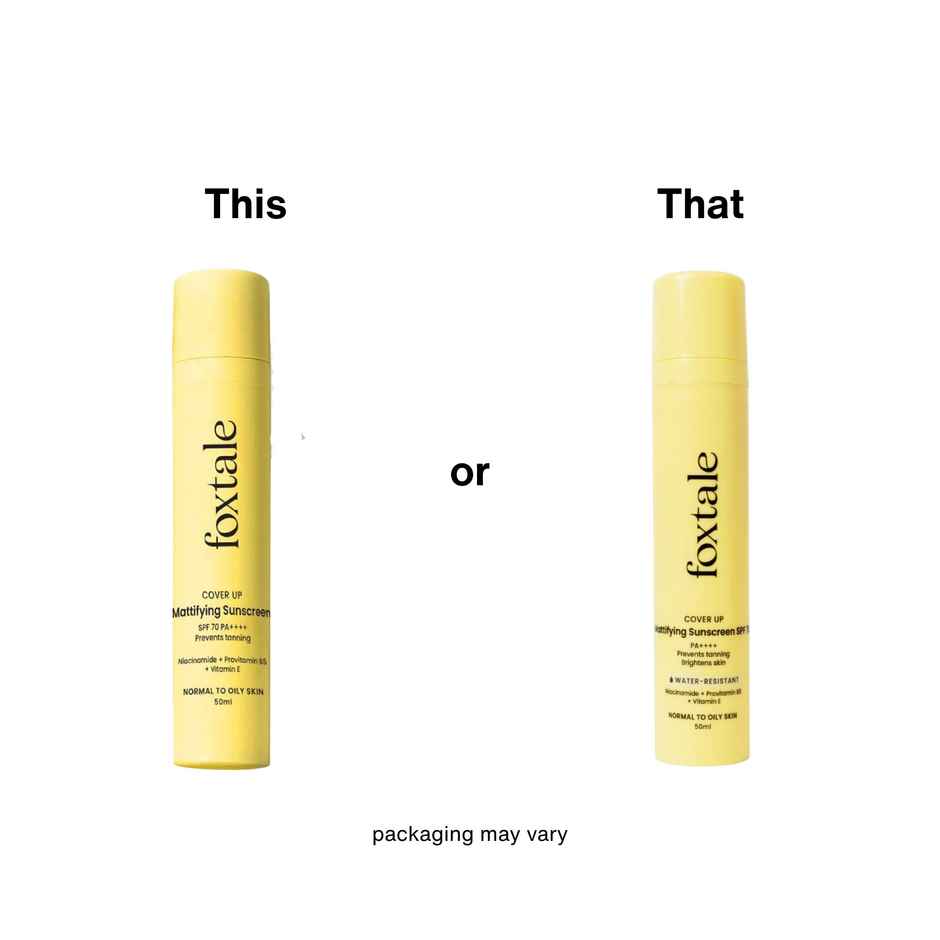 Foxtale SPF 70 Gel-Cream Sunscreen for Oily Skin with PA++++ & Niacinamide