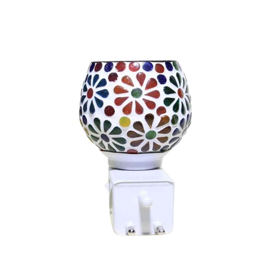 DesiDiya 2W Ceramic Camphor Diffuser Set with Night Lamp - Multicolour