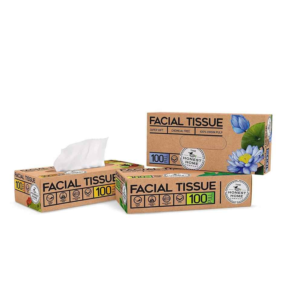 The Honest Home Company Face Tissue 100 Pulls | 2 Ply rating | Pack of 3