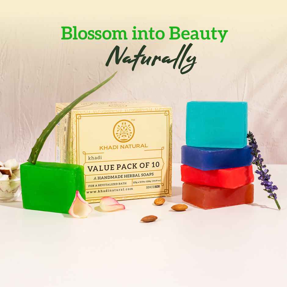 Khadi Natural Assorted Handmade Soap Value Pack | For Every Skin Type