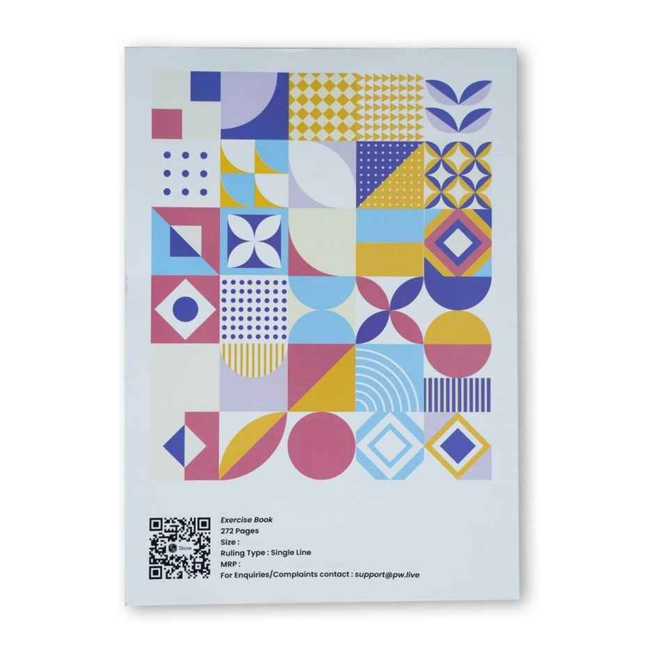 Physics Wallah A4 Softbound Notebooks Single line 272 Pages, 24 x 34 cm, Set of 3