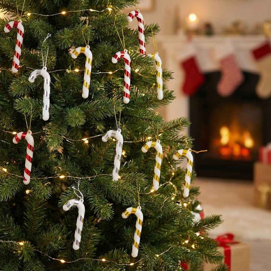 Christmas Tree Candy Cane Ornaments | 7 cm | Multi Color | Mad Over Print