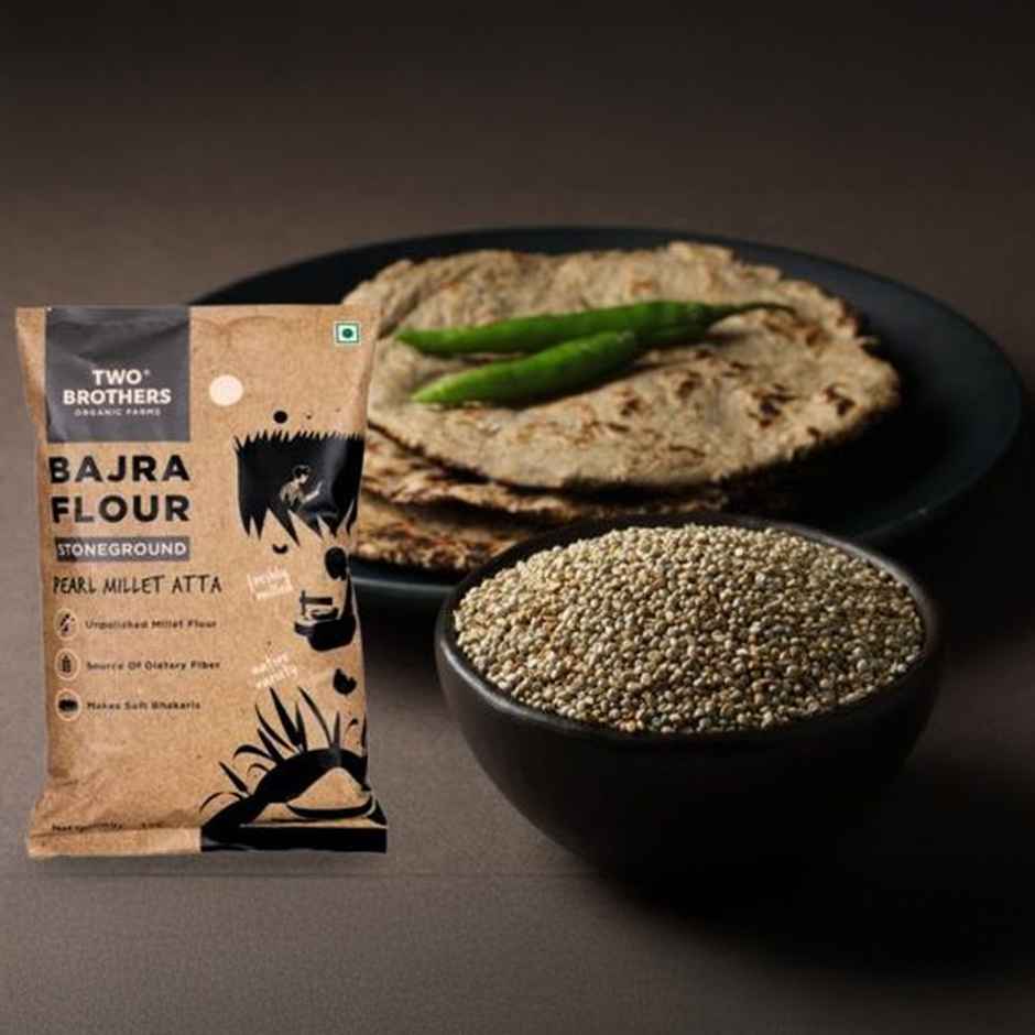 Two Brothers Bajra Flour, Stoneground, Pearl Millet Atta
