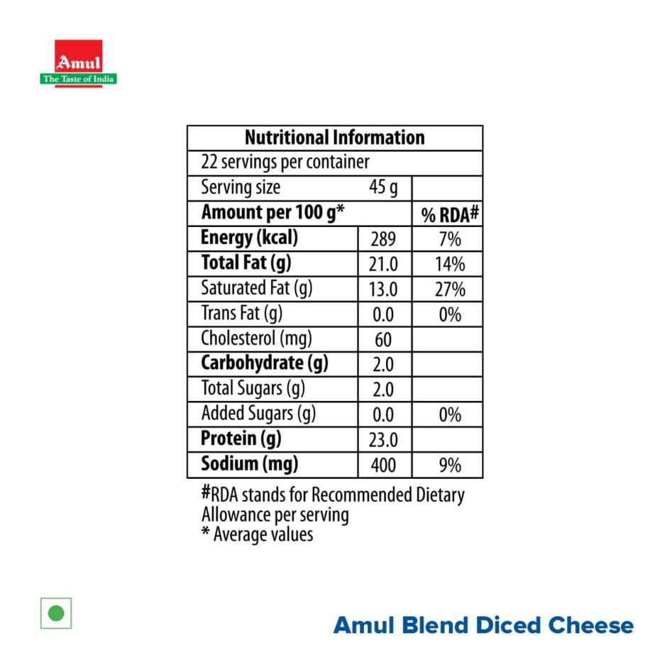 Amul Diced Cheese Blend