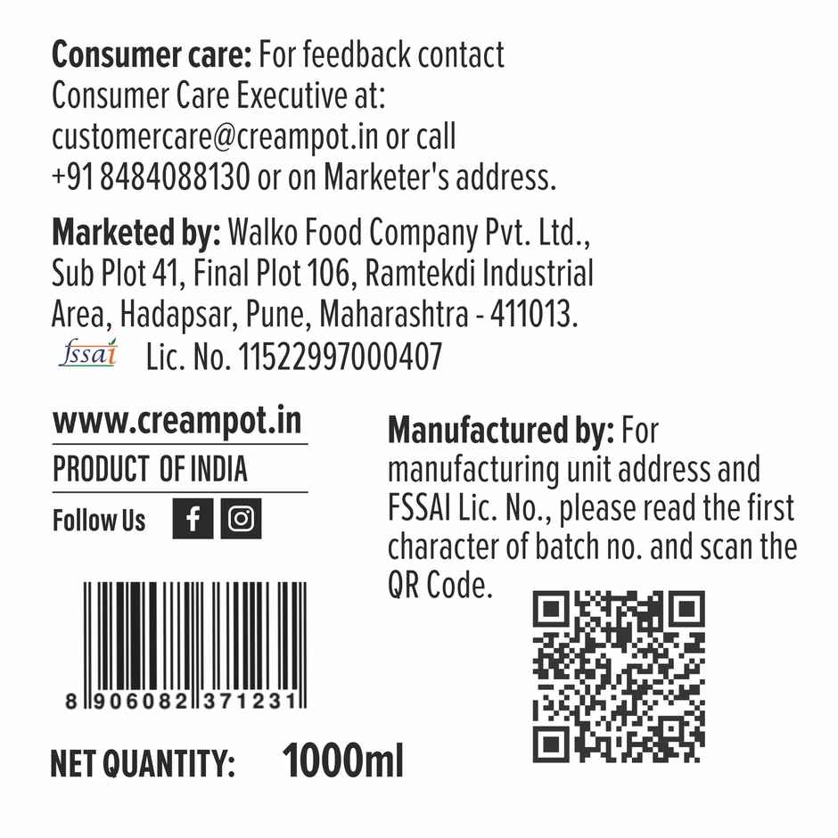 Cream Pot Chocolate Tub | Frozen Dessert Tub