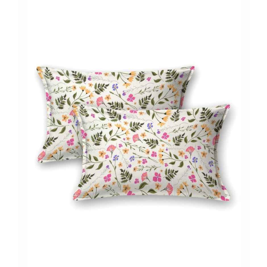 Bombay Dyeing Epigram 120 TC 100% Cotton Olive & Mustard Super King Size Bedsheet-2 Pillow Covers