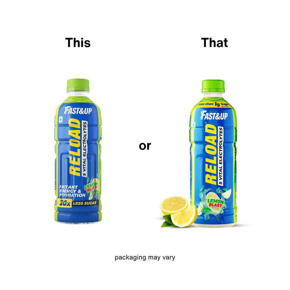 Fast&up Reload Low Sugar Hydration Energy Drink with Electrolytes | Tasty Lemon Blast