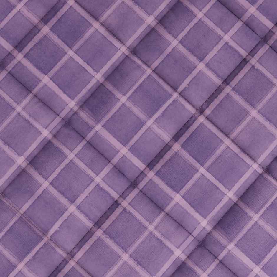 Nautica 100% Premium Cotton Fabric Comforter for All Weather | Double | Ocean Checks | Purple, Grey