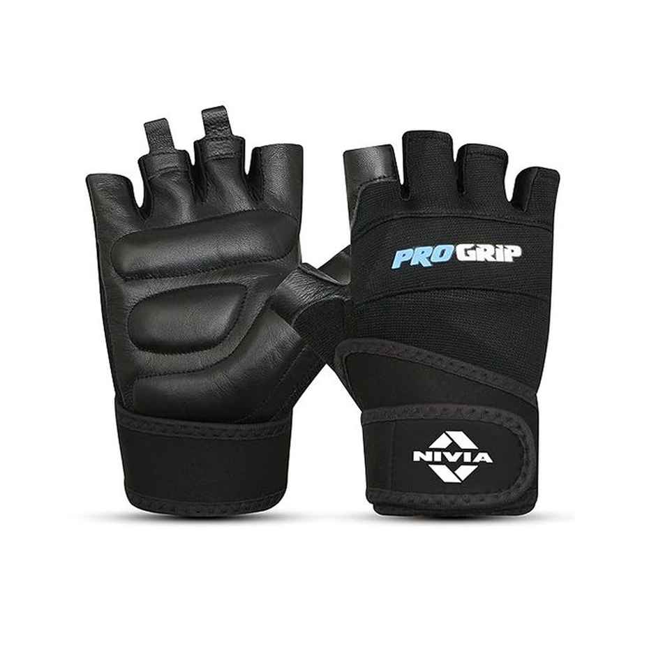Nivia Progrip Gym Gloves | Black - Large