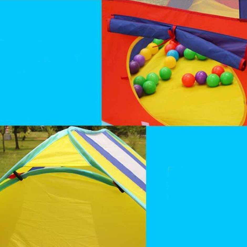Toyshine Foldable Children's Tent House - Indoor & Outdoor Playhouse in Multicolour