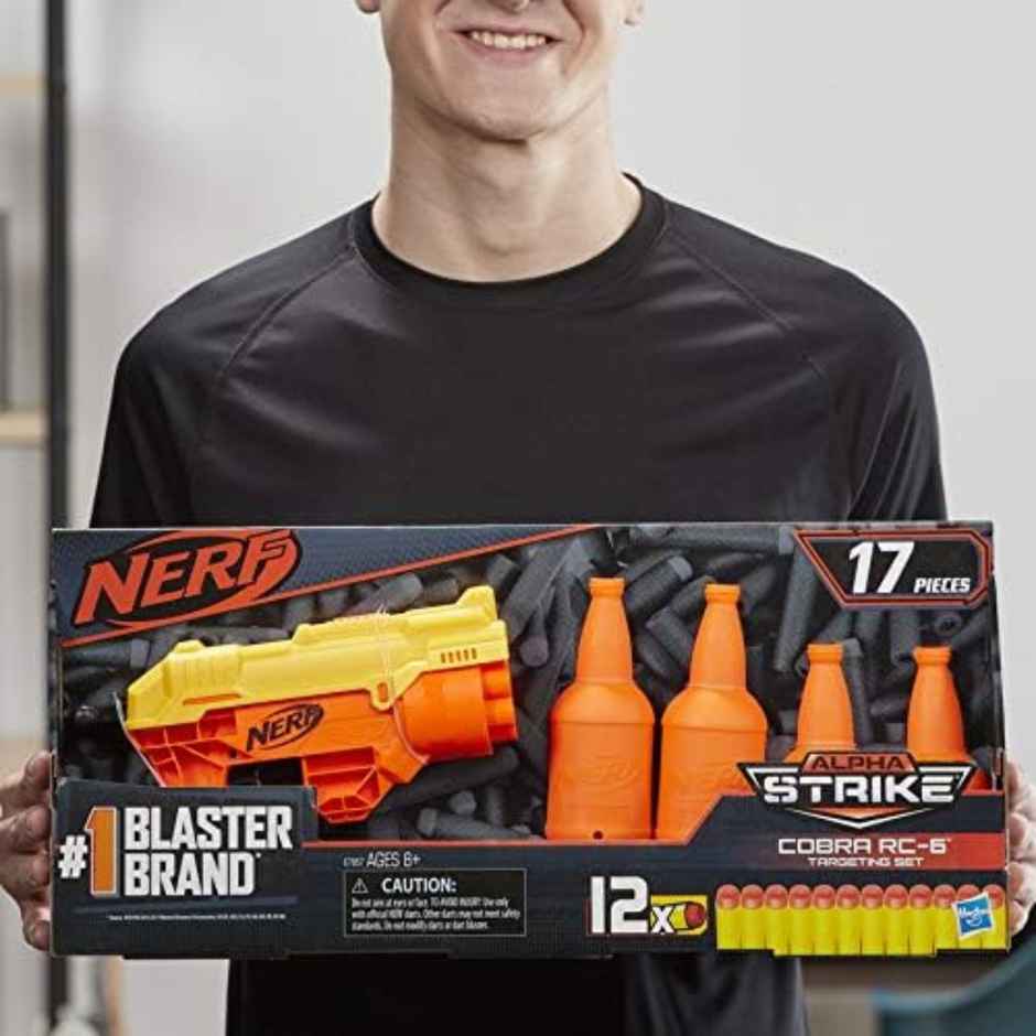 Hasbro Nerf Alpha Strike Cobra RC-6 Targeting Set | 12 Nerf Elite Darts