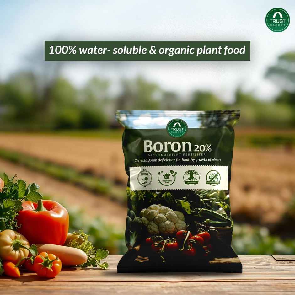 TrustBasket Boron Fertilizer | 20% Boron Water-Soluble Mix for Growth & Flowering