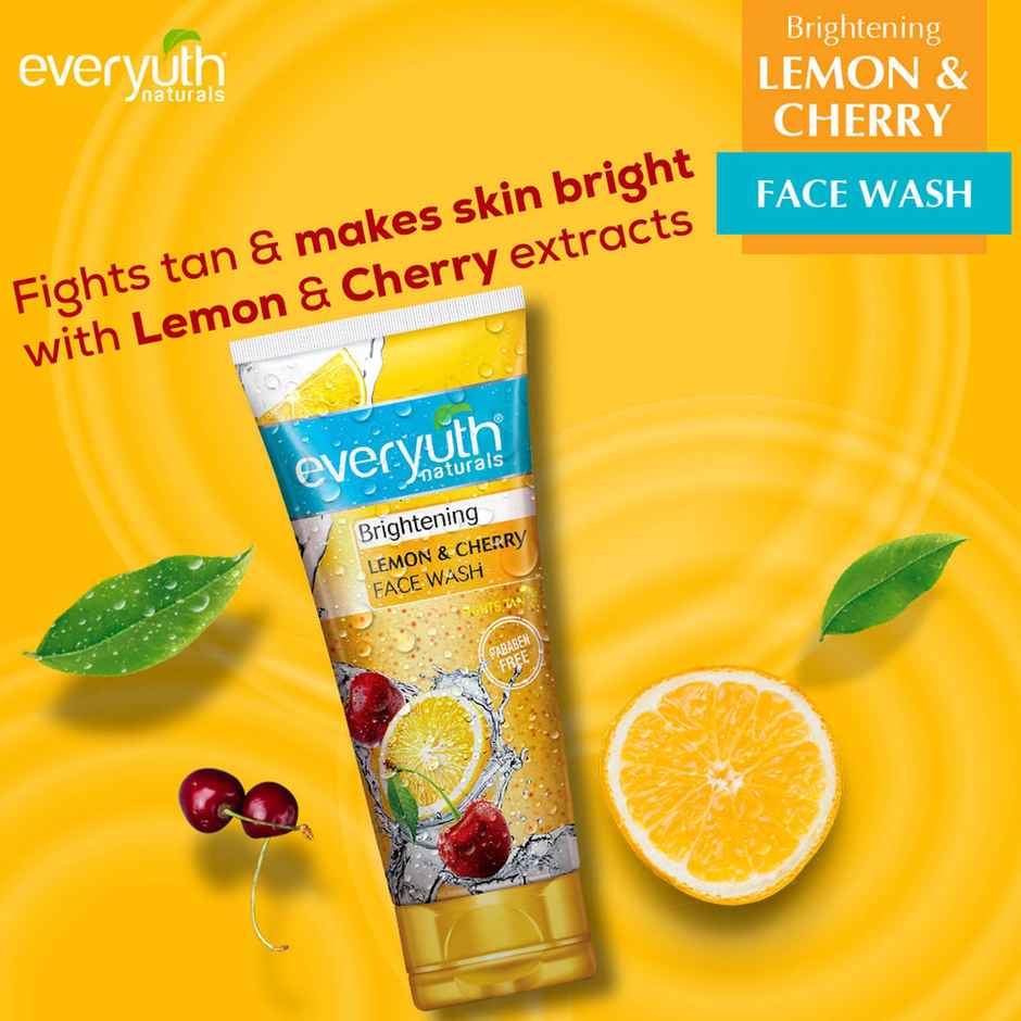 Everyuth Naturals Anti Acne, Anti Marks Tulsi Turmeric Face Wash(150gms) & Everyuth Naturals Brightening Lemon & Cheery Face Wash(150gms) Combo