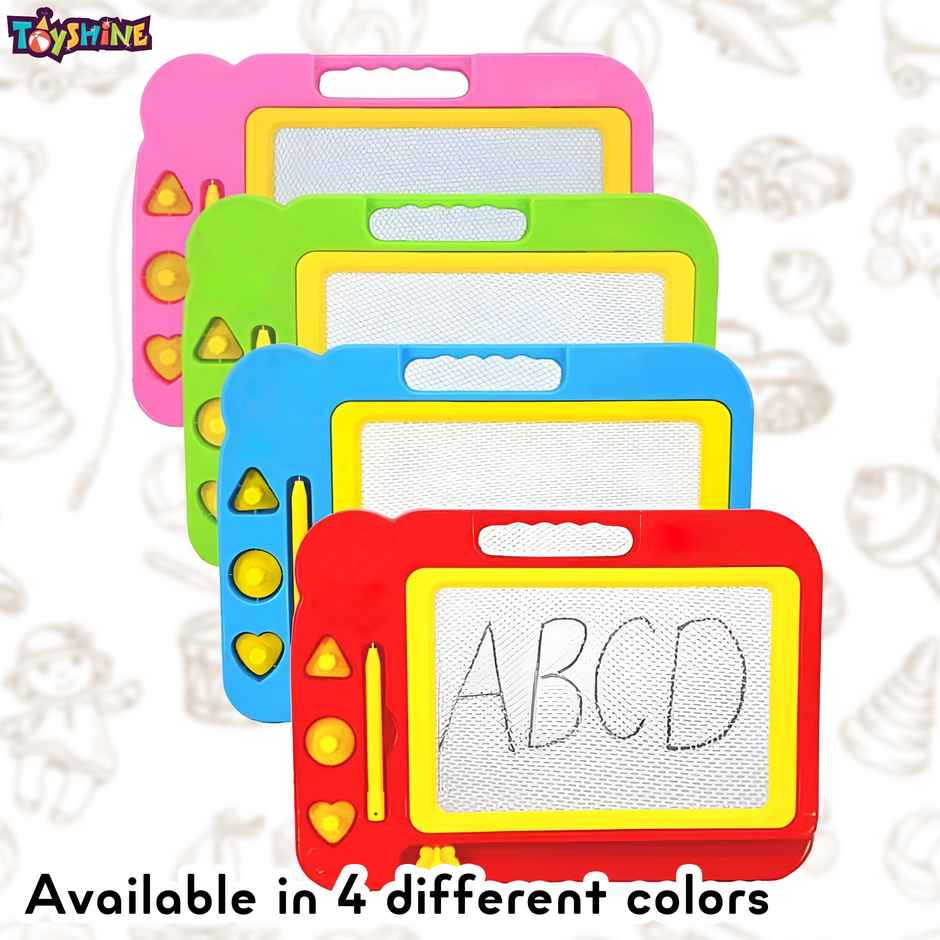 Toyshine Magnetic Slate Toy | Easy-To-Use, Non-Toxic Writing & Drawing Board For Kids - Multicolor