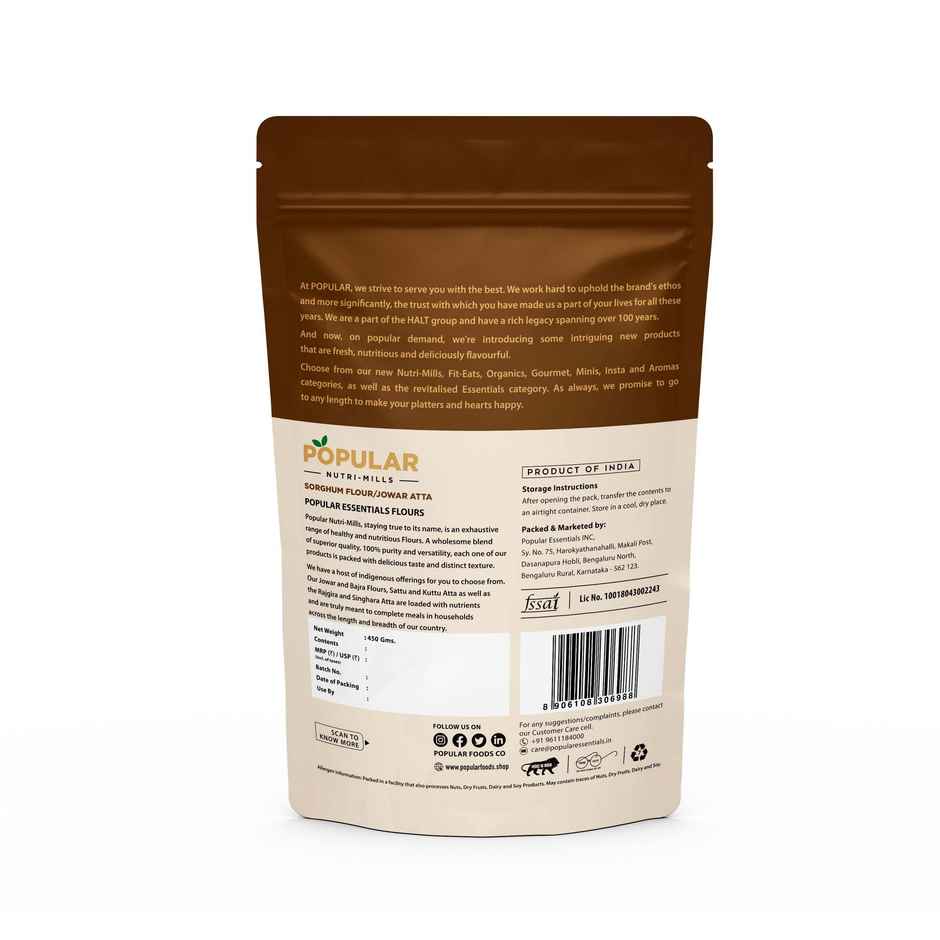 Popular Essentials Nutri Mills Sorghum Flour Jowar Atta