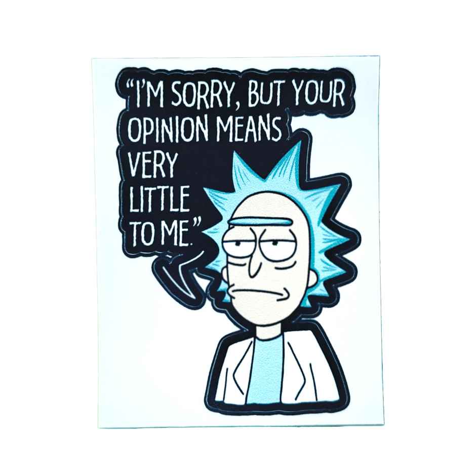 House Of Festivals Rick's Opinion - Rick And Morty Official Sticker