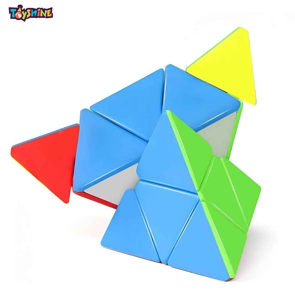 Toyshine Stickerless Flat Pyramid Speed Cube - High Stability Brain Teaser Toy