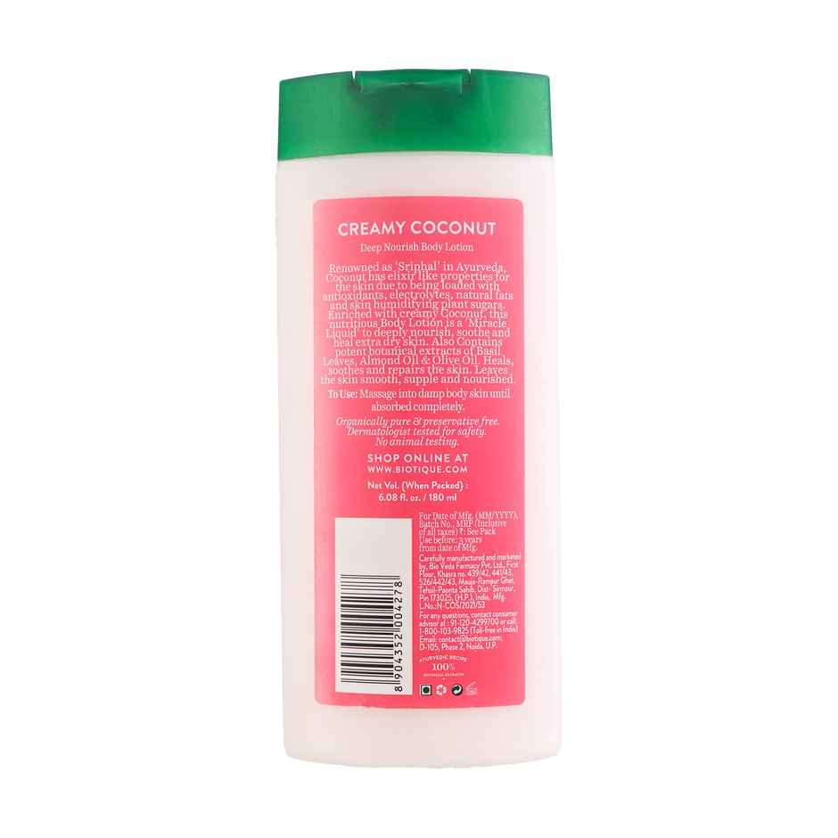 Biotique Creamy Coconut Deep Nourish Body Lotion