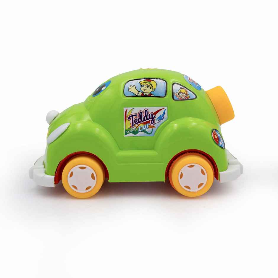 Toybharat Teddy Car | Multicolour | Travel Toys | Birthday Gift | Friciton Toy | Assorted