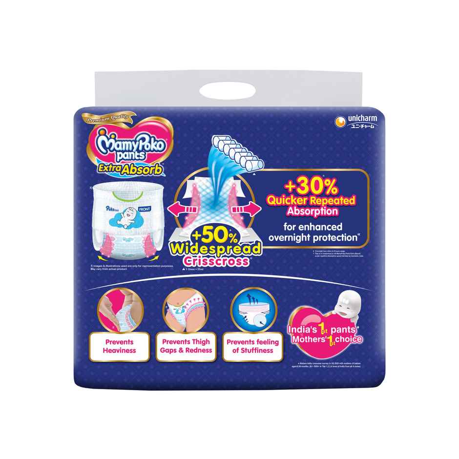 Mamypoko Extra Absorb Baby Diapers | Pant Style | NB 