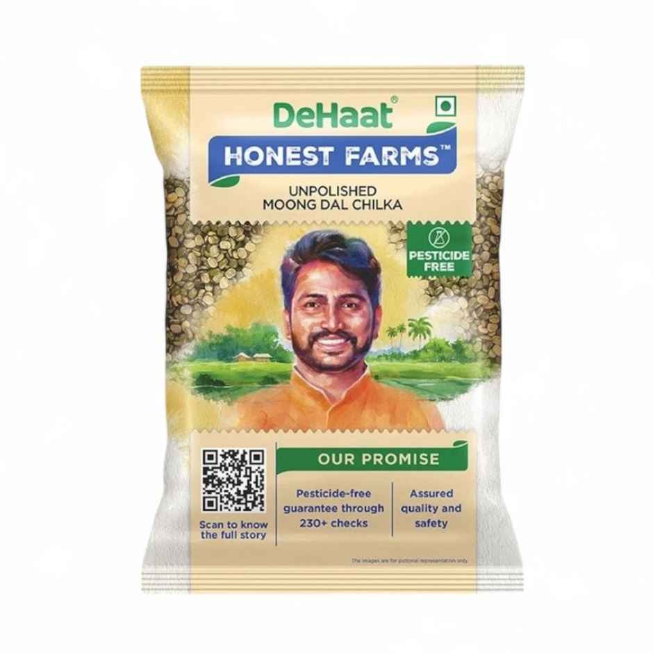 DeHaat HF Unpolished Moong Dal Chilka | Pesticide Free