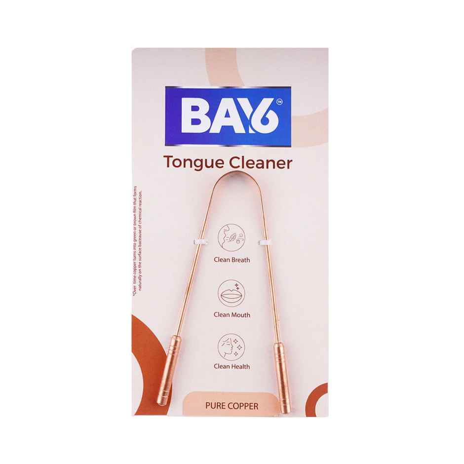 BAY6 Copper Tongue Cleaner with Scientific fluid design (Pure Copper)