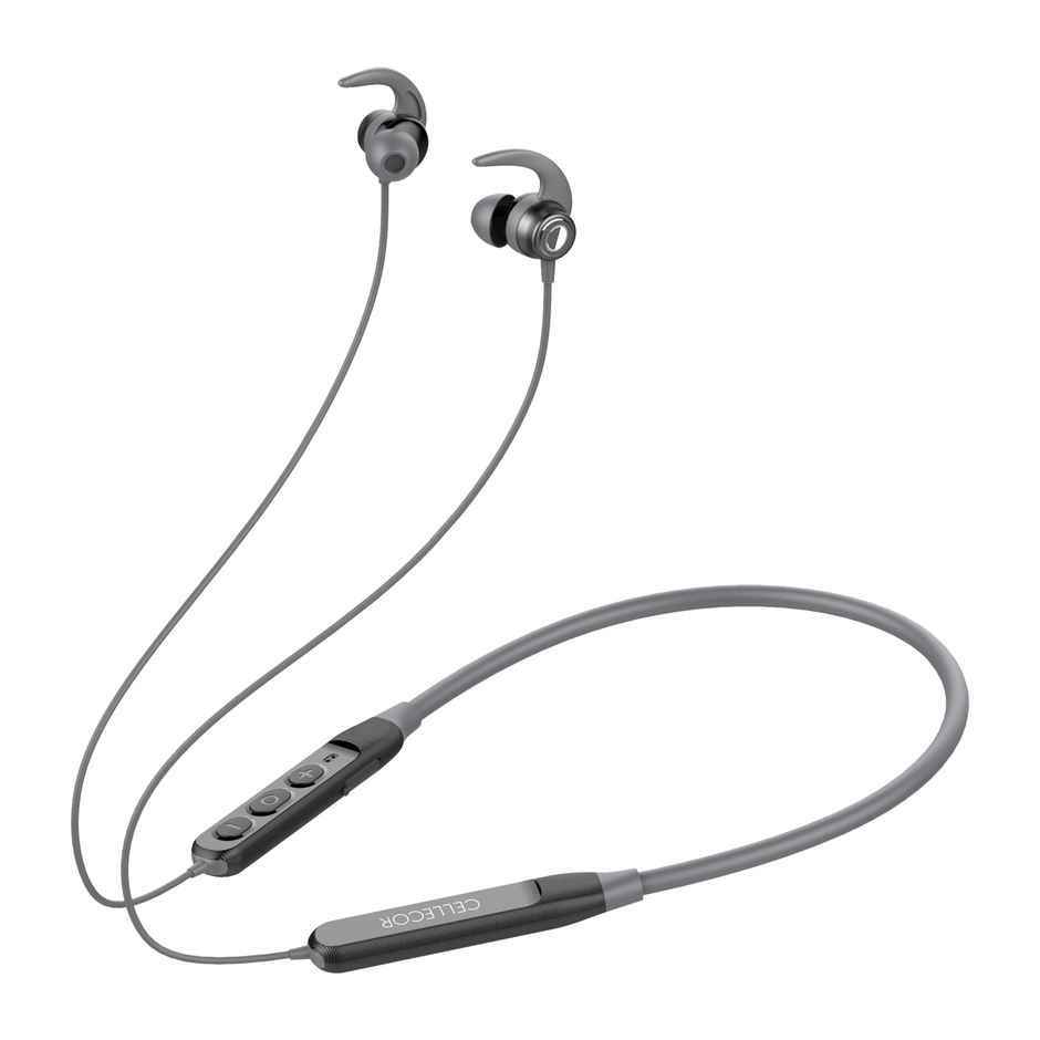Cellecor BT-3 Wireless Waterproof Neckband with 25 hrs Playtime Headphone Bluetooth | Grey