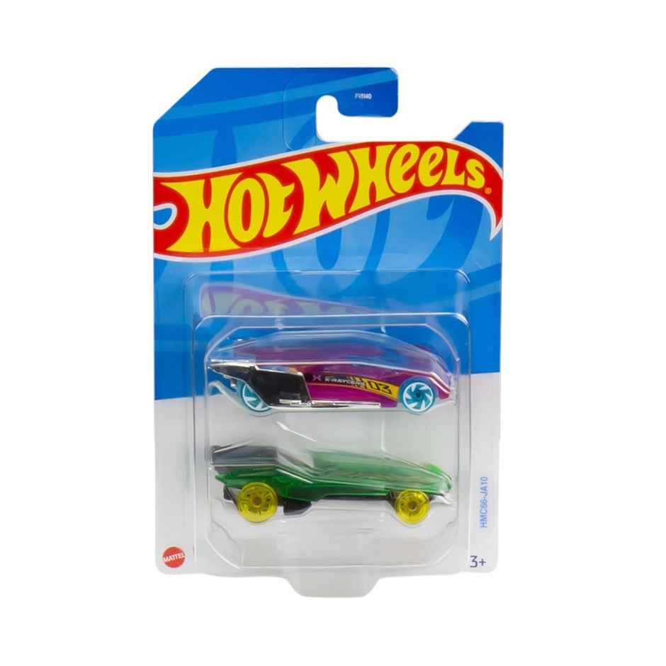 Hot Wheels 3Inch Die-Cast Pack Of 2 Assorted Cars, Boys, 3 Years+ ( Color May Vary)