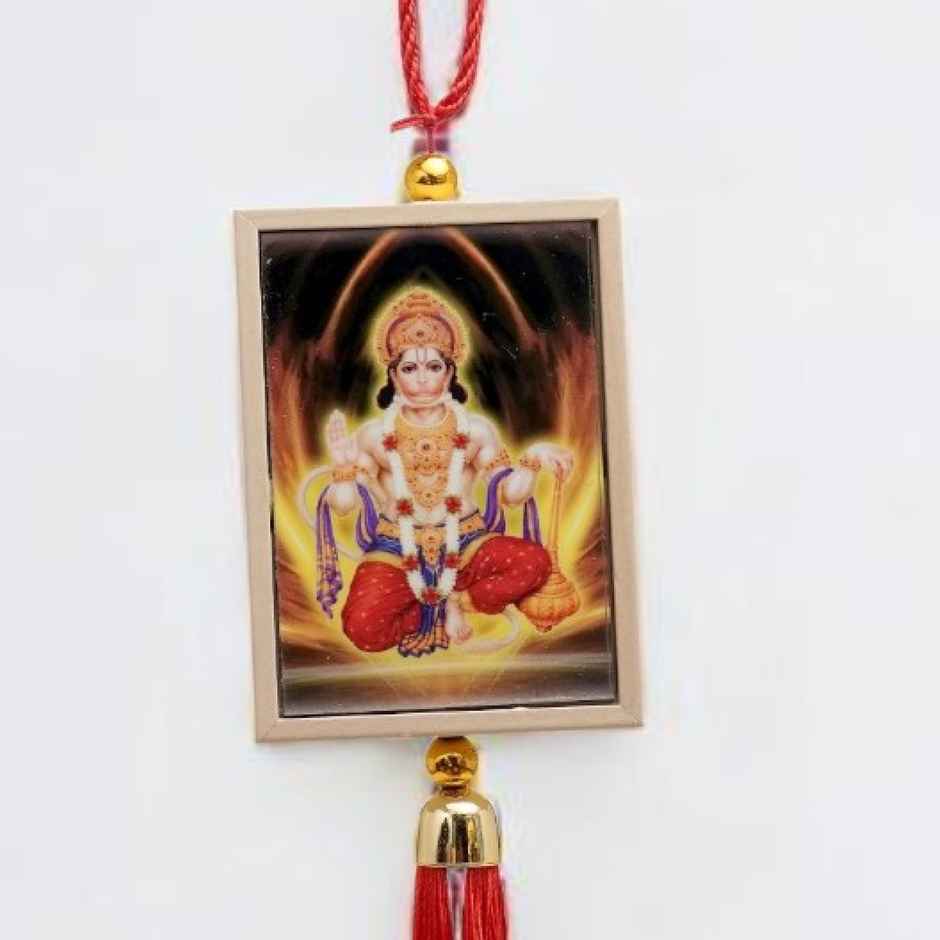 Divine Vibes Hanuman Ji Box Shape Car Dashboard Hanging