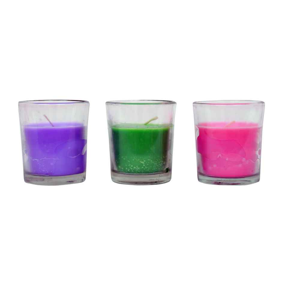 Shot Glass Candles | Pack of 3 | Rose, Jasmine & Lavender | Pan Aromas