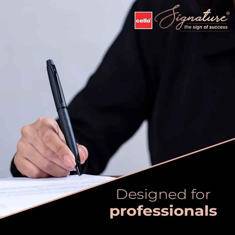 Cello Signature Carbon Ball Pen Blue 1 pc