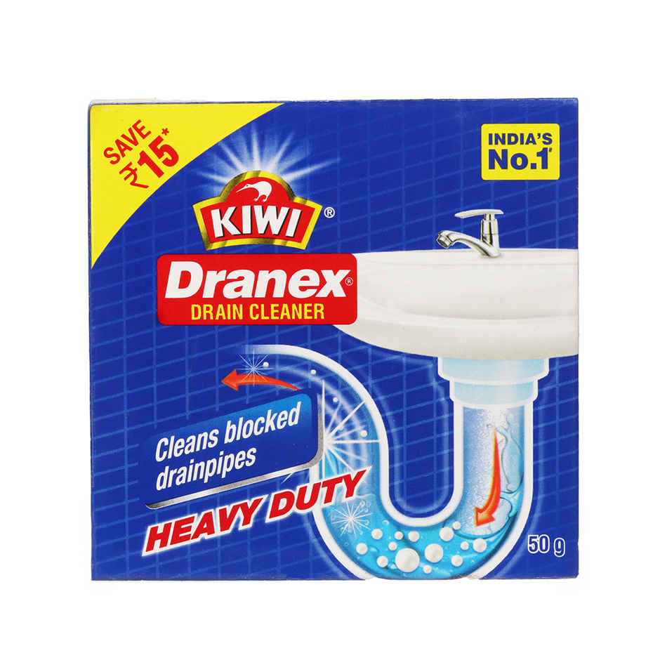 Mr. Muscle Kiwi Dranex Drain Cleaner Powder | Removes Clogs, Blockages In Just 30 Minutes