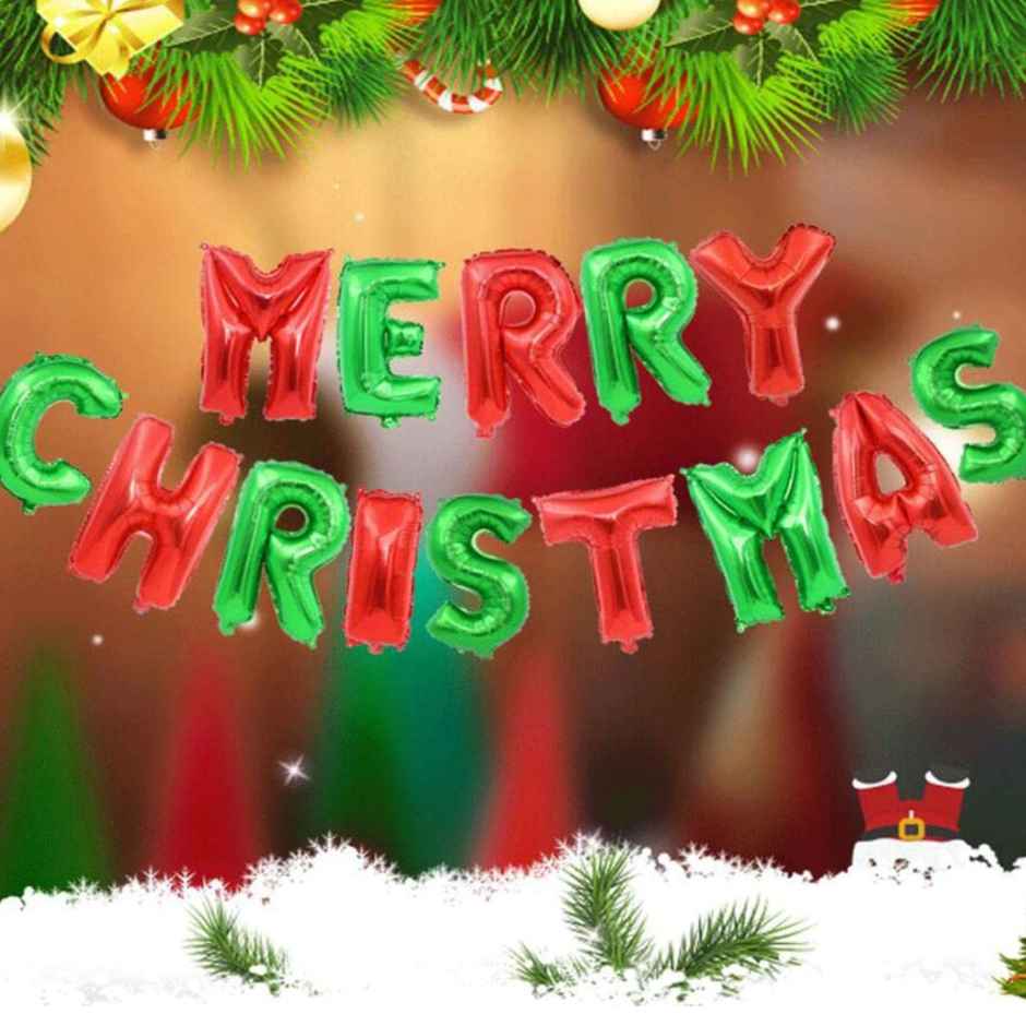 Merry Christmas Foil Alphabet Balloon | Pichai