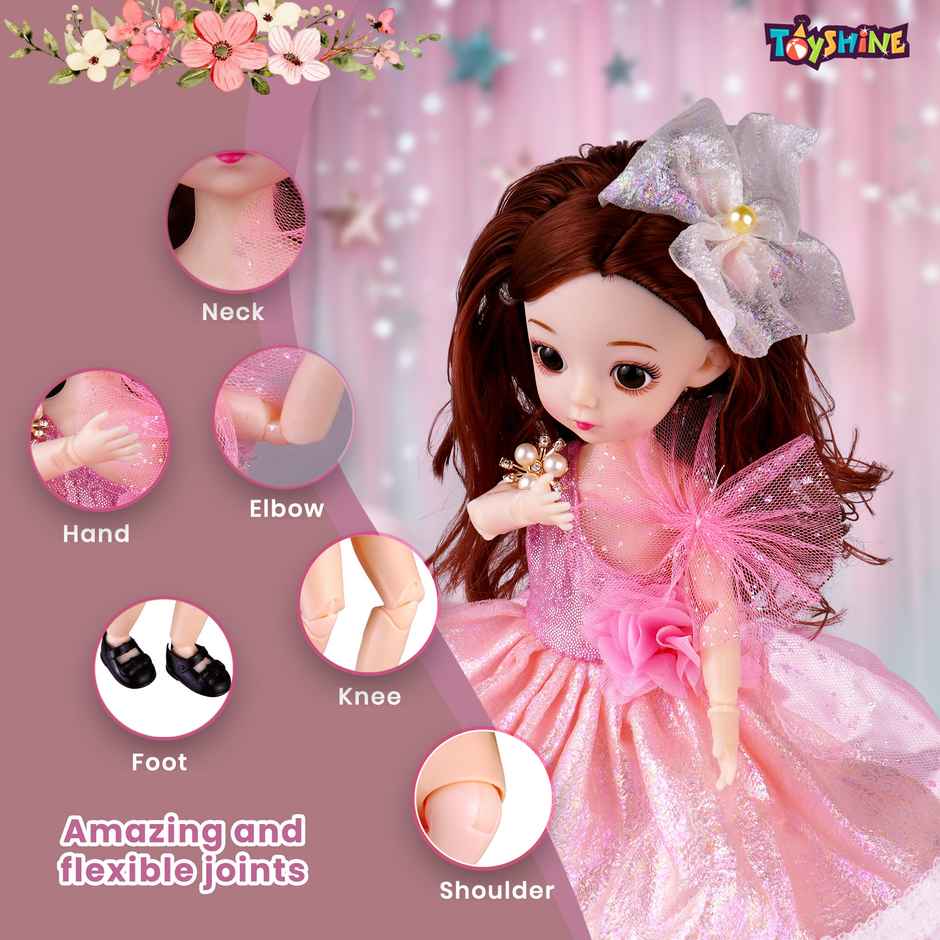 Toyshine 9 Inch Alia Doll In Wedding Dress | Pink | Pretend Play Toy