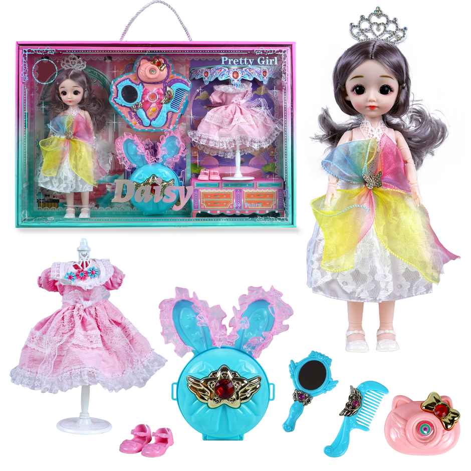 Toyshine Daisy Doll With Vanity Kit | Pretend Play For Girls | Age 3 and Above | Assorted