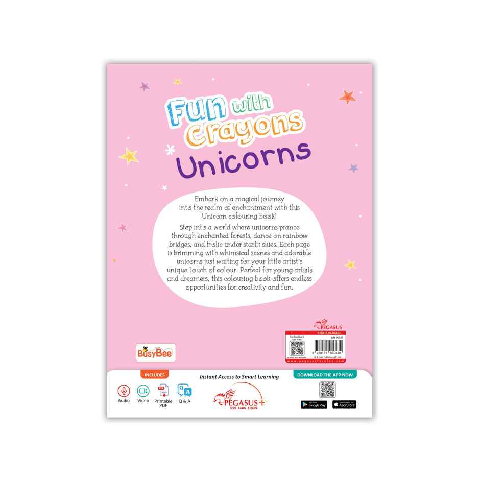 Pegasus Books Fun With Crayons | Unicorns