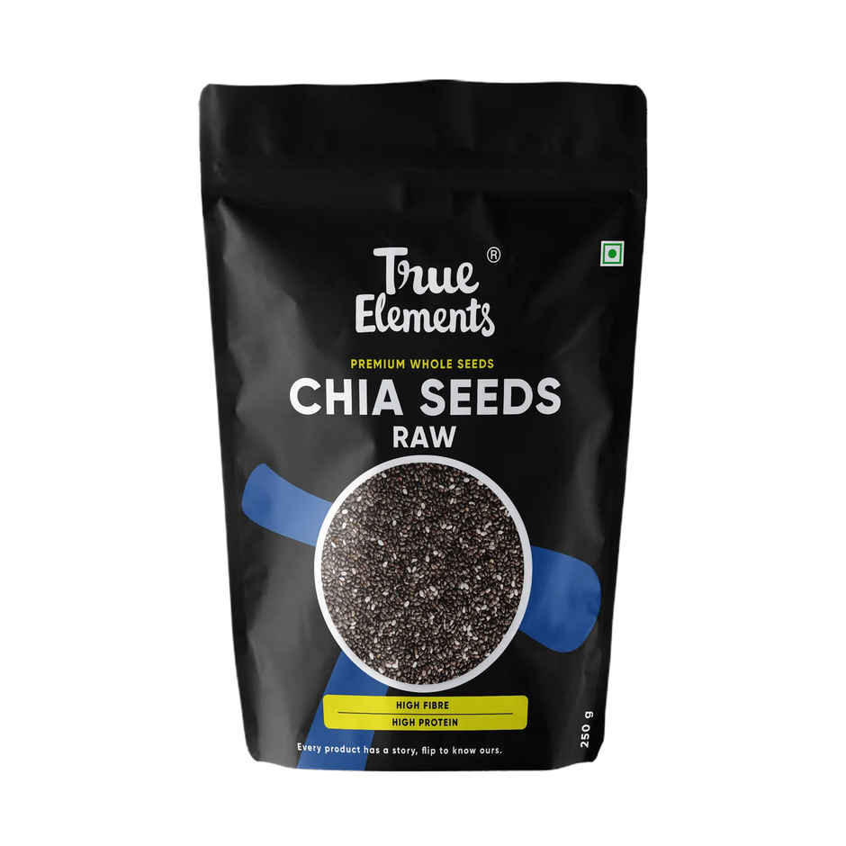 True Elements Chia Seeds Non-Gmo Seeds For Eating Rich In Omega -3 And Fibre Healthy Snacks