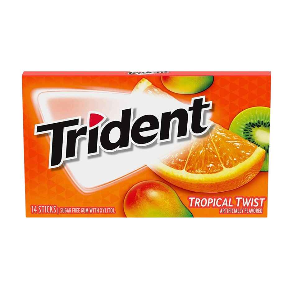 Trident Tropical Twist Sugar Free Chewing Gum