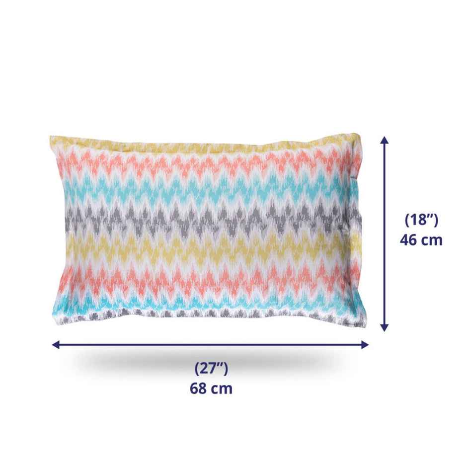 Wakefit 100% Cotton Pillow Cover | Standard Size 27x18 Inch | Set Of 2 | 144 TC | Parsia