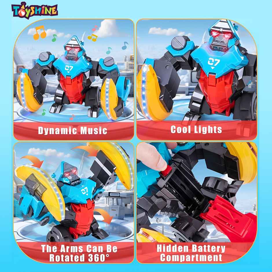 Toyshine Tumbling & Flipping Musical Gorilla Toy with Lights & Voice Control
